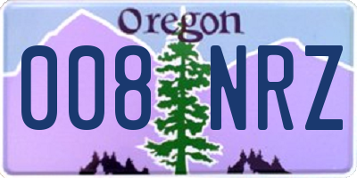 OR license plate 008NRZ