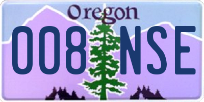 OR license plate 008NSE