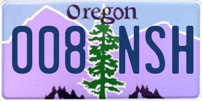 OR license plate 008NSH