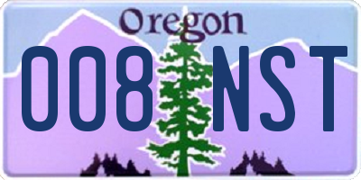 OR license plate 008NST