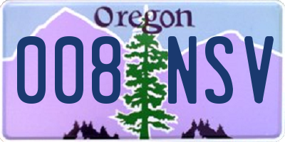 OR license plate 008NSV