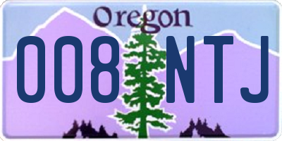OR license plate 008NTJ