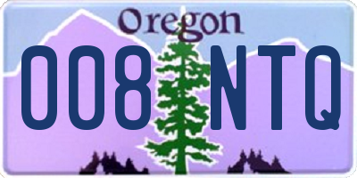 OR license plate 008NTQ