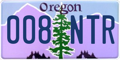 OR license plate 008NTR