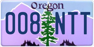 OR license plate 008NTT