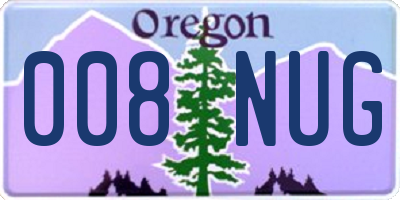 OR license plate 008NUG