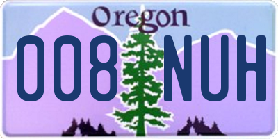 OR license plate 008NUH