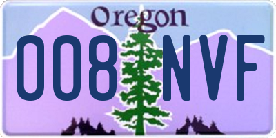 OR license plate 008NVF