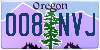 OR license plate 008NVJ