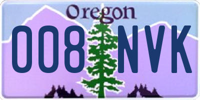 OR license plate 008NVK