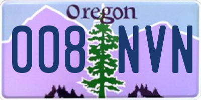 OR license plate 008NVN