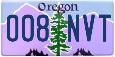 OR license plate 008NVT