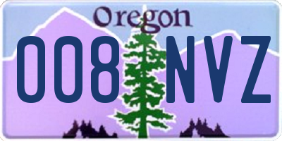 OR license plate 008NVZ