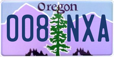 OR license plate 008NXA