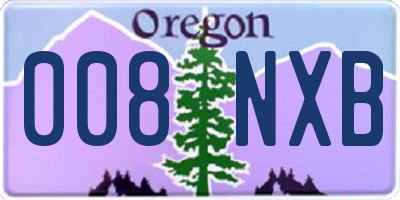 OR license plate 008NXB