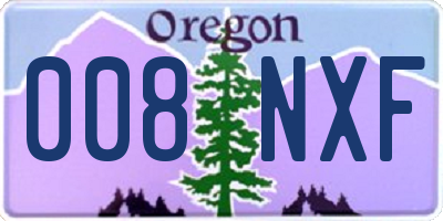 OR license plate 008NXF