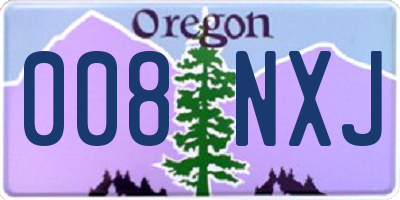 OR license plate 008NXJ