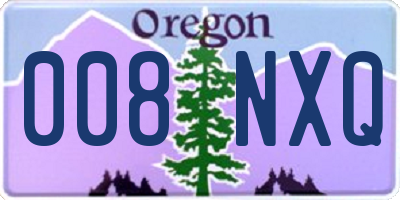 OR license plate 008NXQ