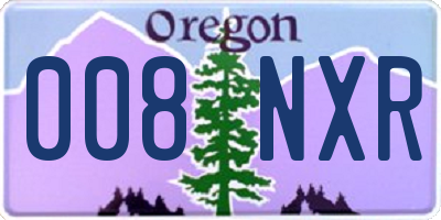 OR license plate 008NXR