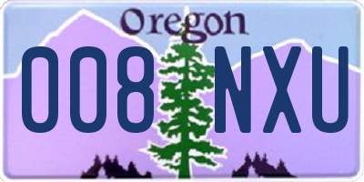 OR license plate 008NXU