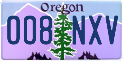 OR license plate 008NXV