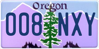 OR license plate 008NXY