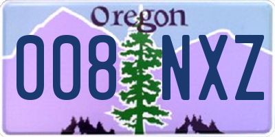 OR license plate 008NXZ