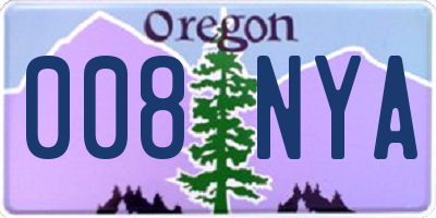 OR license plate 008NYA