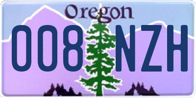 OR license plate 008NZH