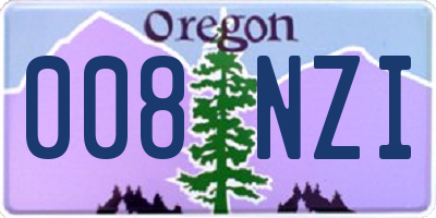 OR license plate 008NZI