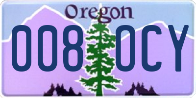 OR license plate 008OCY