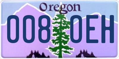 OR license plate 008OEH