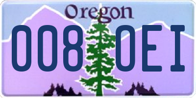 OR license plate 008OEI