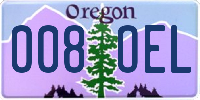 OR license plate 008OEL