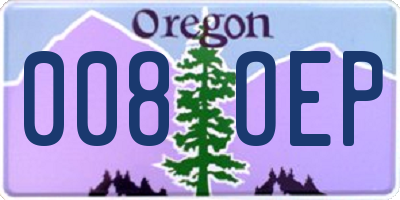 OR license plate 008OEP