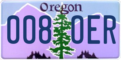 OR license plate 008OER