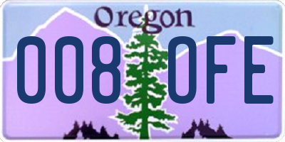 OR license plate 008OFE