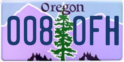 OR license plate 008OFH