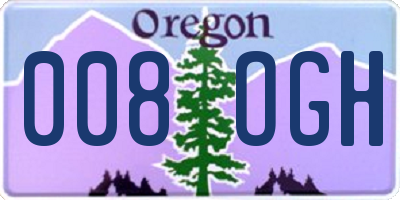 OR license plate 008OGH