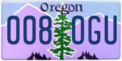 OR license plate 008OGU