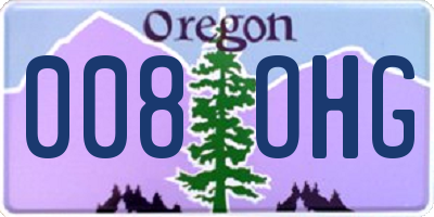 OR license plate 008OHG
