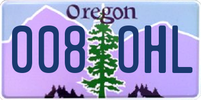 OR license plate 008OHL