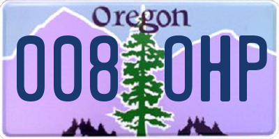 OR license plate 008OHP