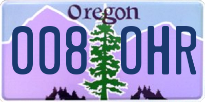 OR license plate 008OHR