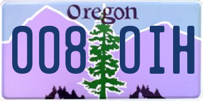 OR license plate 008OIH