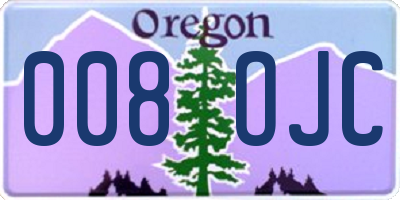 OR license plate 008OJC