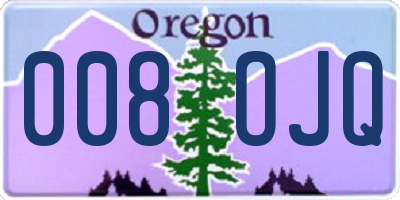 OR license plate 008OJQ
