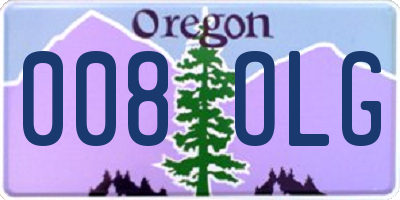 OR license plate 008OLG