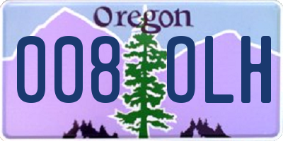OR license plate 008OLH