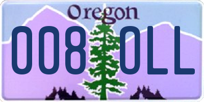 OR license plate 008OLL